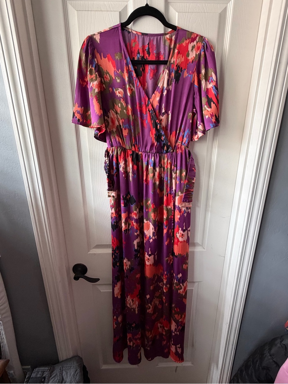 Purple Floral Maxi Dress